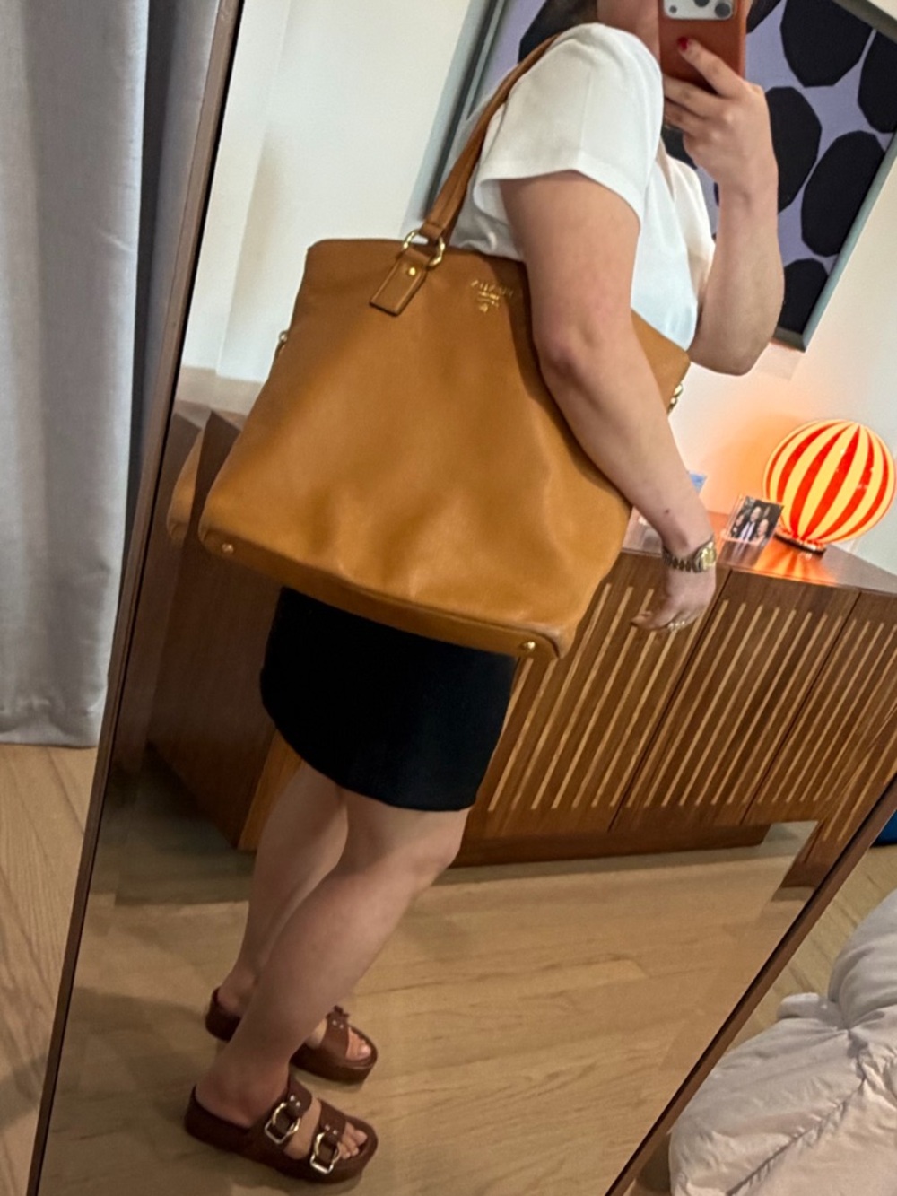 Prada Vitello Daino Leather Tote Shoulder Bag - Picture 3 of 11